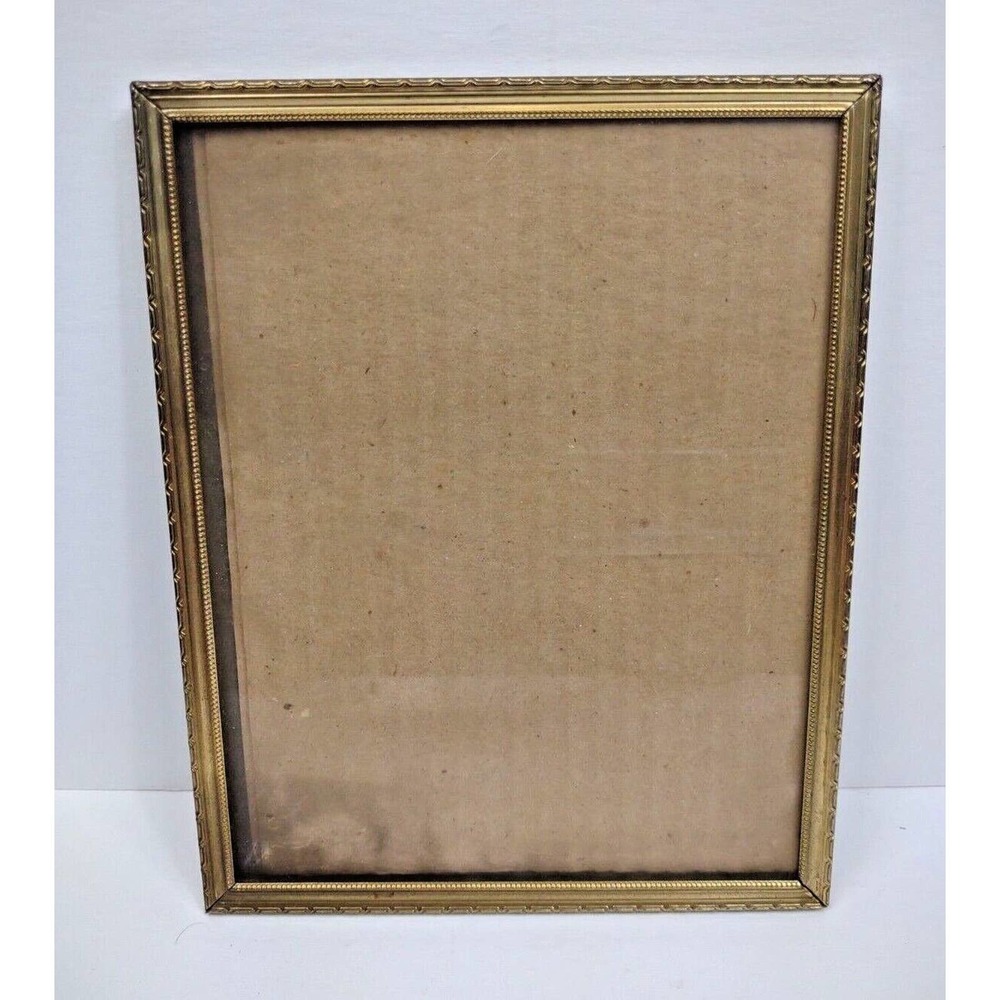 Vintage Brass Metal Photo Picture Frame Ornate 8 x 10" Guilded - Picture 1 of 6